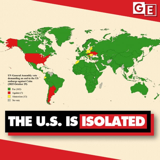 USA is isolated on world stage: Trump failed to pressure countries to support blockade of Cuba