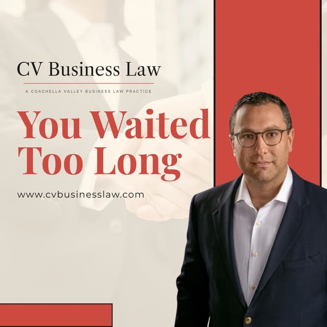 When Does a Small Business Actually Need a Lawyer in Coachella Valley?