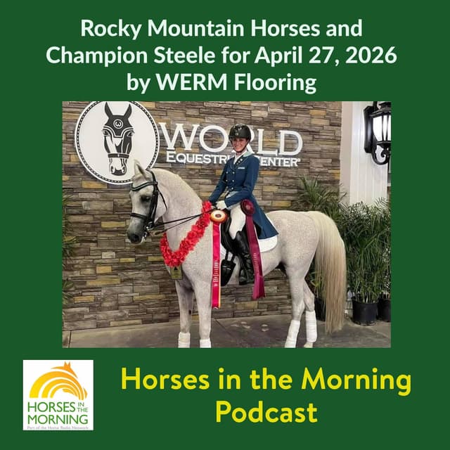 Rocky Mountain Horses and Champion Steele for April 27, 2026 by WERM Flooring - Horses in the Morning