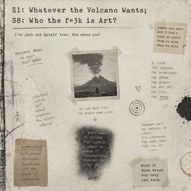 E1: Whatever the Volcano Wants; S8: Who the f=3k is Art?