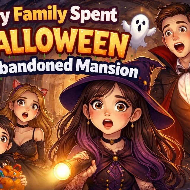 My Family Spent Halloween In An Abandoned Mansion| Like and Subscribe