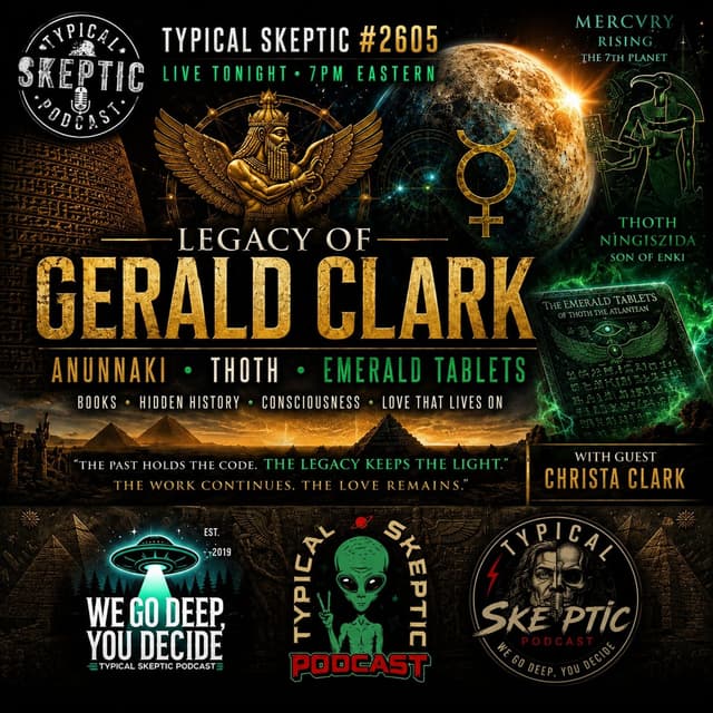 Anunnaki, Thoth, Legacy of Gerald Clark, Rolfing - Christa Clark - Typical Skeptic # 2605