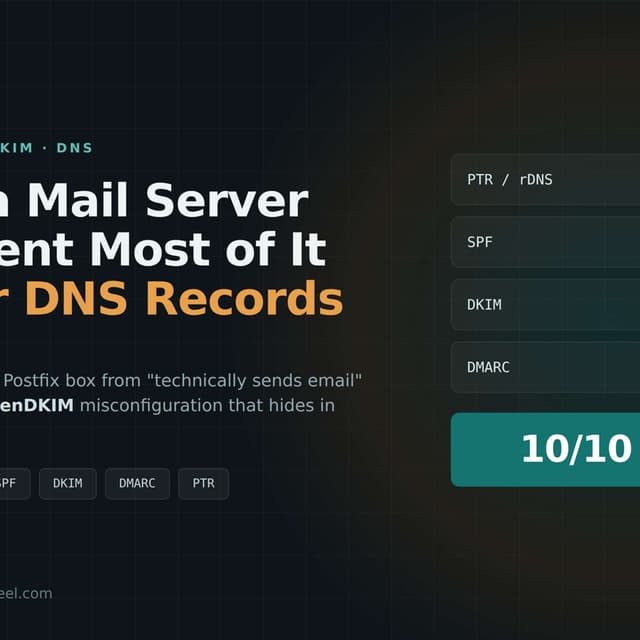I Built a Mail Server From Scratch and Spent Most of My Time on Four DNS Records