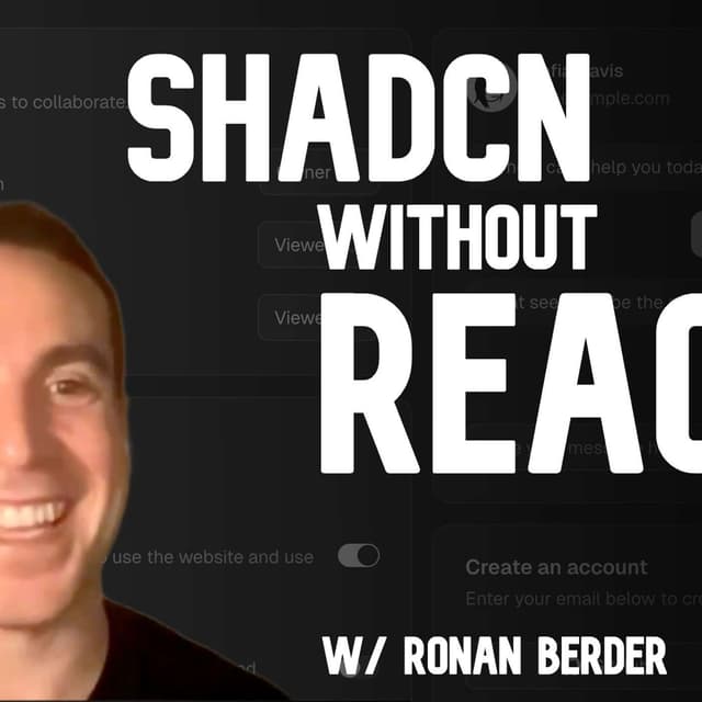 Ronan Berder: Basecoat UI (ShadCN without React)