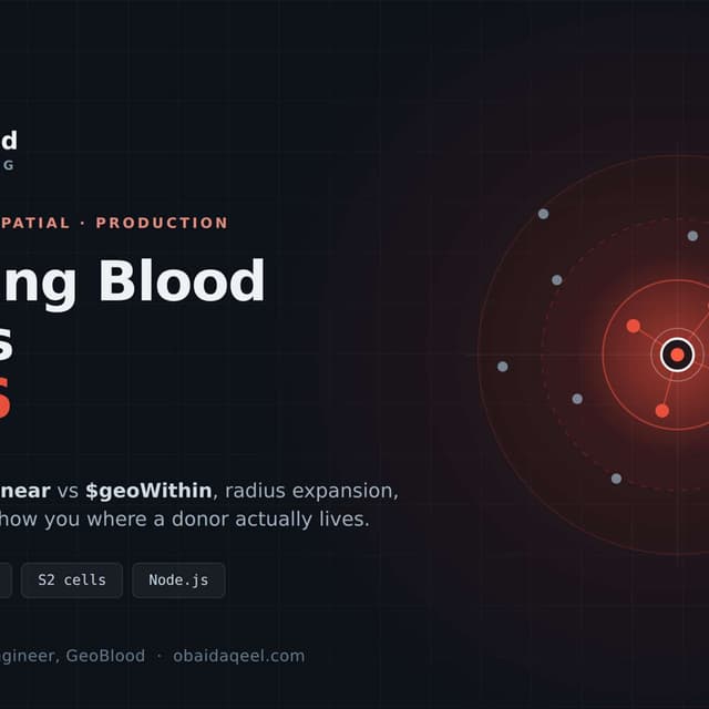 Matching Blood Donors by GPS: The Geospatial Query Design Behind GeoBlood