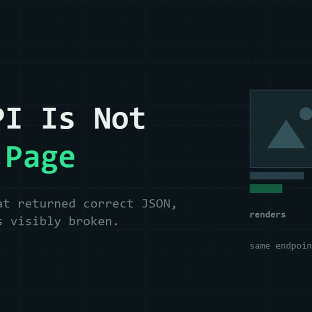 A Green API Is Not a Working Page