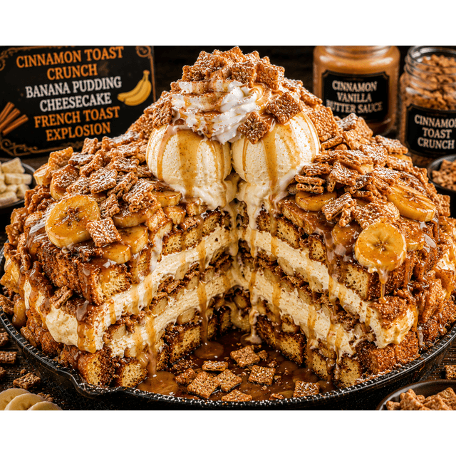 FLAVORVILLE™ CINNAMON TOAST CRUNCH BANANA PUDDING CHEESECAKE FRENCH TOAST EXPLOSION