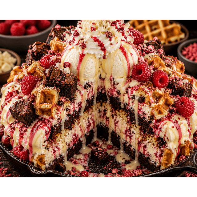 FLAVORVILLE™ WHITE CHOCOLATE RASPBERRY CHEESECAKE BROWNIE WAFFLE CRUNCH