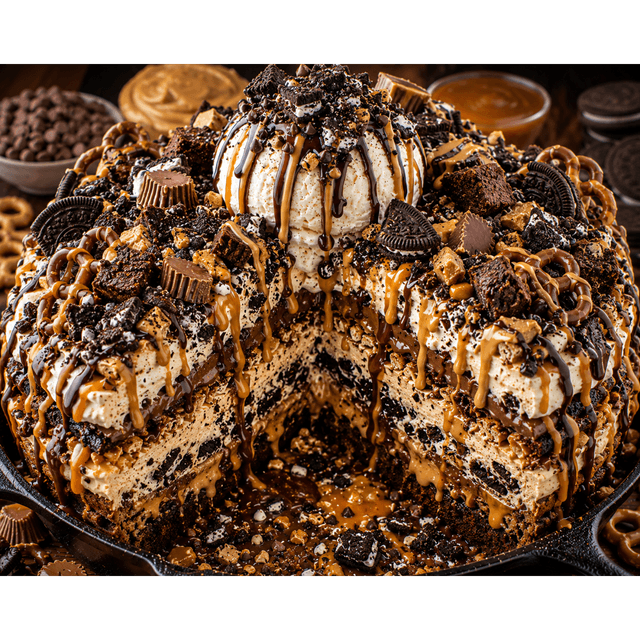 Salted Caramel Crushed Oreo Cheesecake Brownie