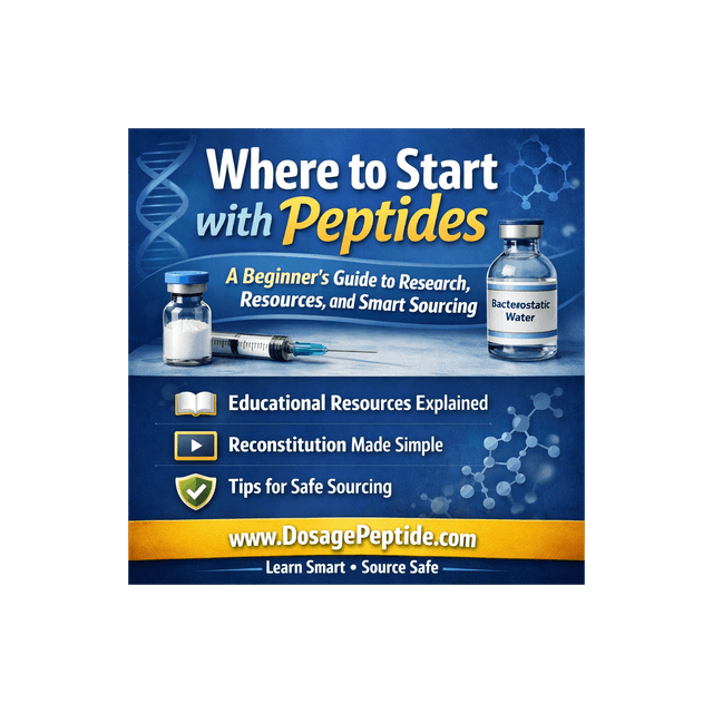 Where to Start with Peptides: A Beginner’s Guide to Research, Resources, and Smart Sourcing