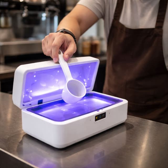 Not UV Sterilizing Coffee Scoop After Use