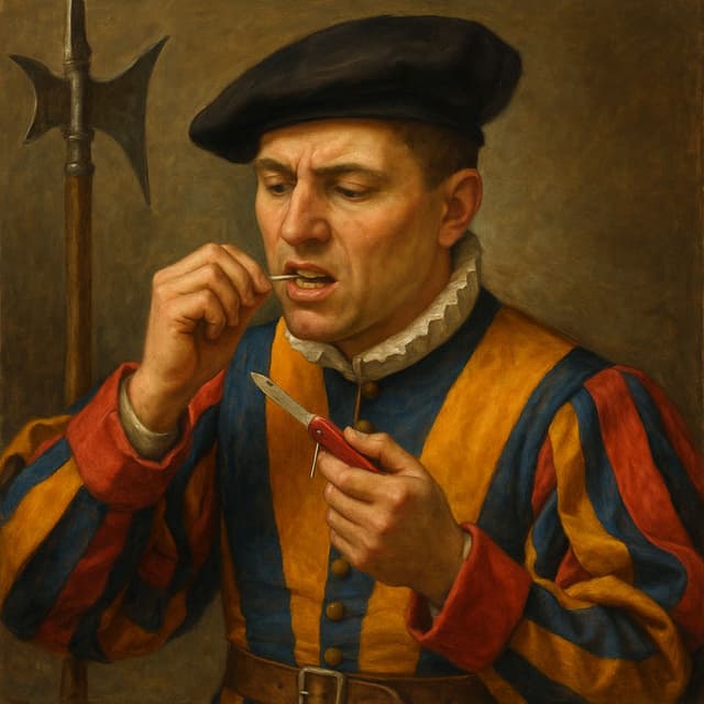 Using a Swiss Army Knife Toothpick