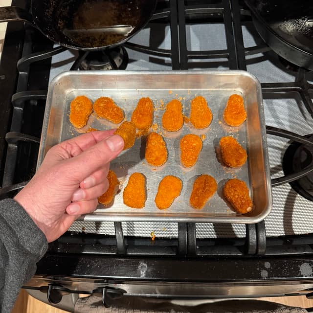 Flipping Veggie Wings With Unwashed Hands